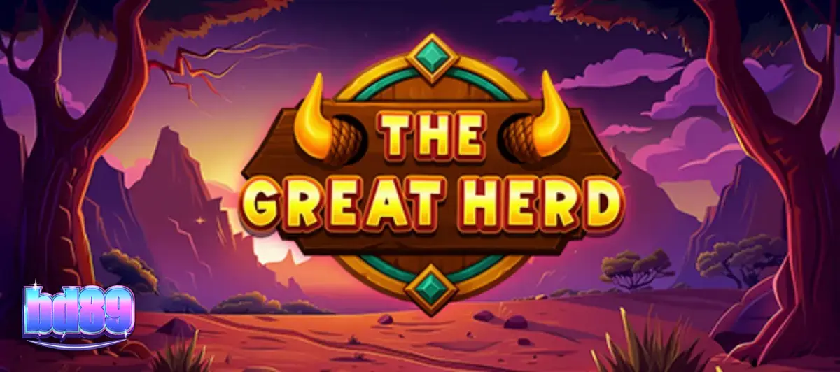 The Great Herd স্লট গেমের সাভানা থিম এবং বন্যপ্রাণীর ভিজ্যুয়াল উপস্থাপনা